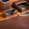 Dacasso Dark Brown Bonded Leather Business Card Holder AG-3607 - alternate 3